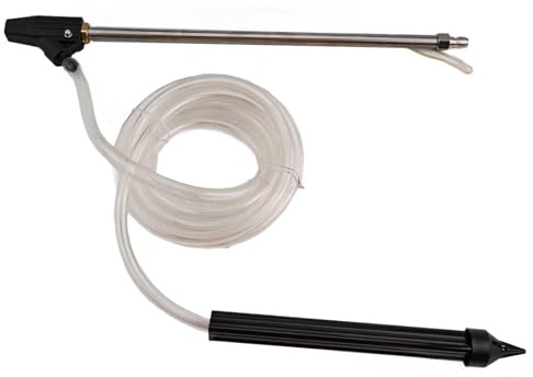 FACAIIO Kit di sabbiatura a umido per idropulitrice con lancia in acciaio inox, tubo flessibile trasparente e adattatore per rimozione di ruggine, vernice e sporco