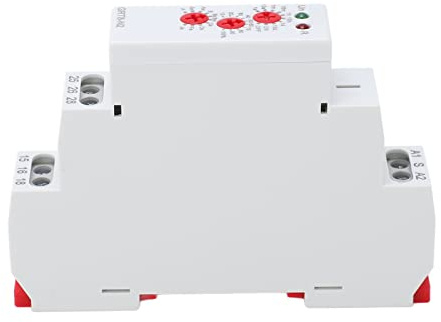 Fafeicy Multifunktionstidsrelä, ABS Elektroniskt impulsrelä AC 50 60Hz, 0,1 Sekunder Till 10 Dagar Justerbar Fördröjning, LED-indikator, för Kontrollpaneler Industriautomationstekniker