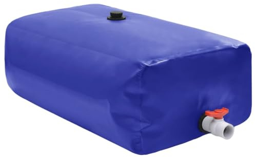 Kaloriko Depósito de agua plegable PVC 360 L con grifo, 100 x 72 x 50 cm, ligero y resistente, ideal para riego de jardín, manguera de goteo, aspersor de césped, balcón, terraza e invernadero