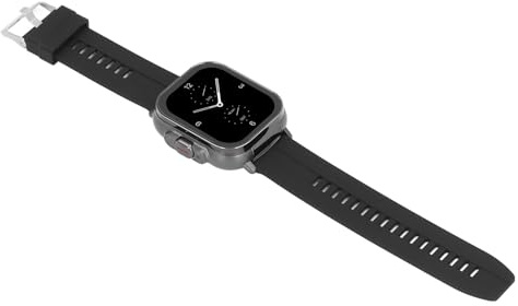 SALALIS Montre Connectée avec écouteurs, Design Innovant 2 en 1, Moniteur d'activité Physique pour Les Activités Sportives, Grand écran HD (Coque Noire (Silicone Noir))
