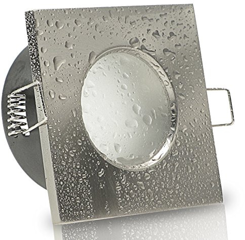 trendlights24 AQB LED Einbaustrahler Bad IP65 230V GU10 7W dimmbar 5er Set