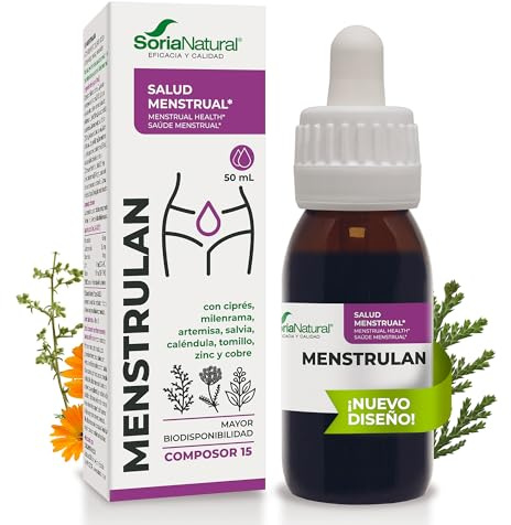 Soria Natural Composor 15 Artemisa Complex – Con Extractos de Ciprés, Milenrama, Artemisa, Salvia, Caléndula, Tomillo, Zinc y Cobre – Ciclo Menstrual - Alteraciones Menstruales - Salud Femenina - 50ml