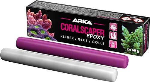 2K Korallenkleber 2x 60 g - Coralscaper Epoxy Meerwasseraquarium | Riffkleber Epoxid, schadstofffrei, leicht knetbar, dauerhaft, für Korallen, Ableger, Riffgestein, Riffaufbau, Meerwasser