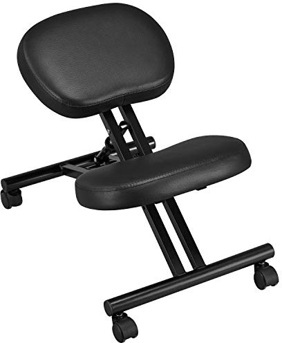 Topeakmart Ergonomic Kneeling Chair Improve Posture & Neck Pain Home Office Desk Chairs Flexible Seating Rolling Adjustable Stool