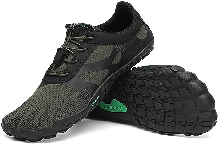 SAGUARO Unisex minimalistiska traillöparskor barfotaskor bred tå box – inomhus och utomhus