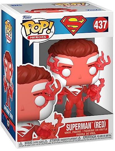 Funko Pop! Heroes: DC Comics - Superman (Red) - Amazon Exclusive | Merchandising Oficial de Superheroes - Figura de Vinilo Coleccionable para Decoración - Regalo Friki de Cumpleaños