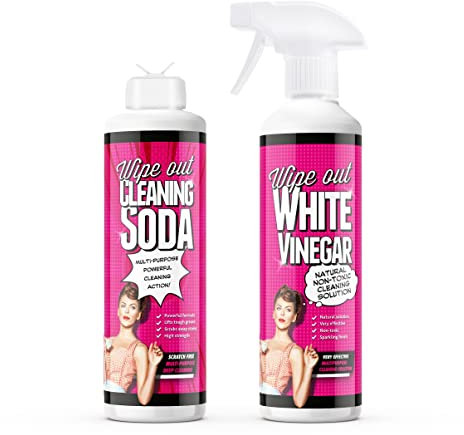 Wipeout - Baking Soda Bicarb & White Vinegar Spray | Powerful Household Cleaning Duo (2x 500ml)