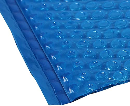 Pool Solarfolie Poolabdeckung Rechteckige Solar-Poolabdeckung Mit Tülle, 400 Μm Dick, Blaue UV-Schutz-Blasen-Wärmeisolationsfolie, Faltbar, for Oberirdische Pools Im Sommer Und Winter (Size : 3m x 7m
