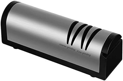 Aiguiseur de couteaux, aiguiseur de couteaux électrique rechargeable par USB, sans fil, haute vitesse, machine à aiguiser professionnelle, outils d'affûtage de couteaux de cuisine ( Color : Silver )