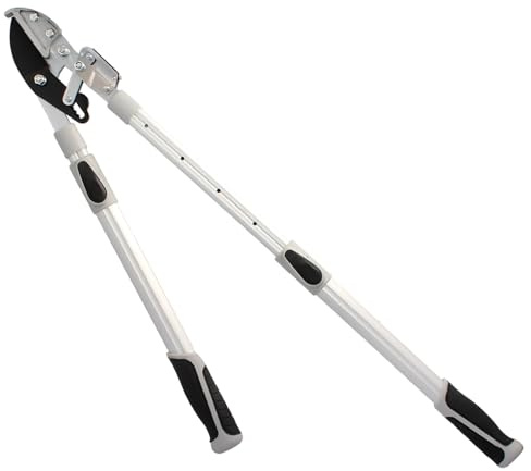 Tijeras Podar 2 Manos Yunque. Telescopica de 68 a 95 cm. Mango Aluminio Multiplicador Fuerza, Corte Ø 35 mm. Empuñadura TPR