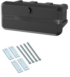 DAKEN Blackit Lite Deichselkasten, Gurtkasten, Anhängerkasten, Staukasten, B24-2 + MON2012 Montagesatz, CARADO