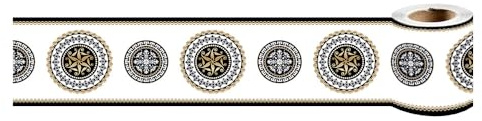 TapetenbordüRe Selbstklebende BordüRe Wand Wohnzimmer Tapeten Fliesenaufkleber Bad Dekoband Selbstklebend weißer Kreis 10cm X 240cm