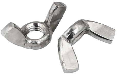 FANNIXI Big Ear Hand Tight Mutter 5/10/20 Stück Edelstahl-Flügelmuttern, verzinkt, handfest anziehende Mutter DIN315, M3, M4, M5, M6, M8, M10, M12 (Color : 304 Stainless Steel, Size : M5 (20pcs))