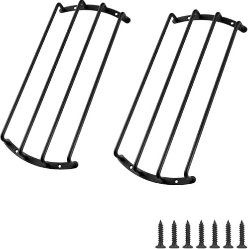 Lagogia 25.4 cm Lautsprecher Metall Grill Gitter Abdeckung, Schwarz Subwoofer Lautsprecher Gitter Abdeckung Schutzhülle für Auto Bar Home Stereo Lautsprecher Protector (10 Zoll 4 Bars) - 2 Stück