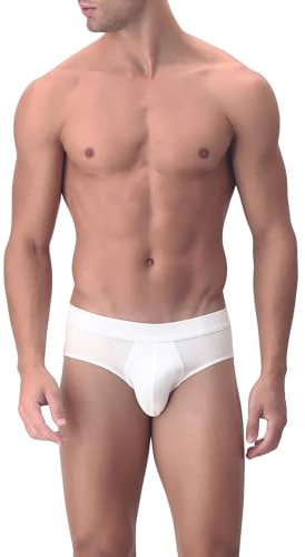 PEROFIL 3 Pezzi Slip Alto 100% Filo Scozia Aperto, Bianco 7
