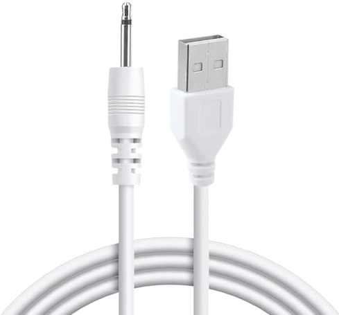 WrteEase USB to 2.5mm DC Charging Cable, 1M 5V USB A to 2.5mm Male Power Lead for Rechargeable Devices, Replacement Charger Cord for Small Electronic Devices, White