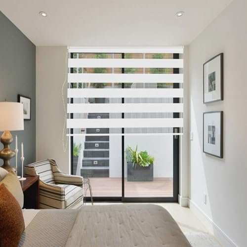 Verdunkelungsrollo Klemmfix 90 x 150 cm Hitzeschutz Energiesparend Fenster Verdunklungsstoff Inkl. Montagematerial für Fenster Und Tür, Weiß