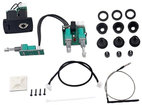 VICASKY Ukulele Piezo Tonabnehmer mit Vorverstärker 2-band Eq Lautstärkeregler Kunststoff Metall für Ukulele Modell Uk200 Zufällige Farbe