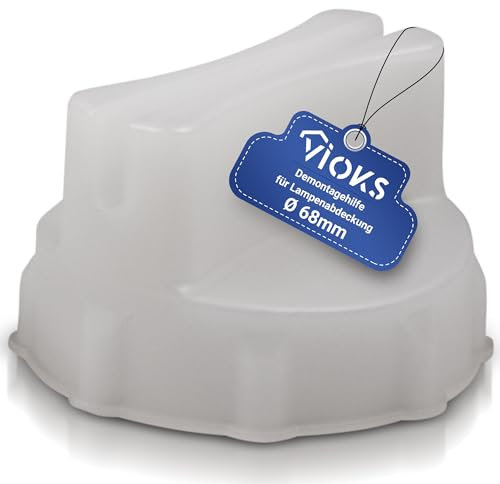 VIOKS Aufschraubhilfe Demontagehilfe für Lampenabdeckung 68mmØ Ersatz für Bosch Siеmens 00647309 647309 - Demontagehilfe Backofenlampe Glas Abdeckung - Demontage der Glashaube Backofenlampe im Ofen