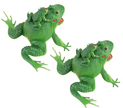 UPKOCH 2stücke Mini-Frosch-Ornament Aus Hochwertigen Materialien Detailreich Und Sicher Als Deko Für Tisch Oder Garten Für Junge Mädchen Oder Freunde Kompakt Und Leicht Für