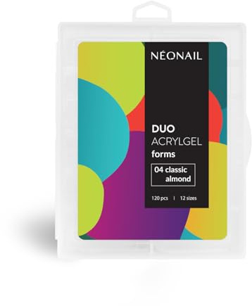 NÉONAIL Duo Acrylgel Forms - 120 Stück Nagelformen - Dual Nail Forms Set - Nagel Tips für Gelnägel - Polygel Nägel Tips Form - Kunstnägel - Nagelverlängerung - Nail Forms Extensions - Classic Almond