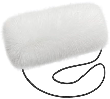ISAKEN Peluche Scaldamani Manicotti in Pelliccia Sintetica, Scaldamani Inverno Scaldamuscoli Peluche Manicotto invernale per le Mani per Donna Uomo Bambini