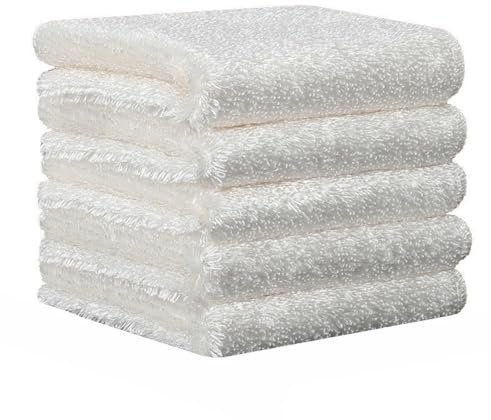 MEKPAM 10 Pcs De Torchons De Cuisine en Fibre De Bambou pour Usage Domestique,Chiffon De Nettoyage Paresseux Absorbant,Non Pelucheux,Antiadhésif Et sans Huile
