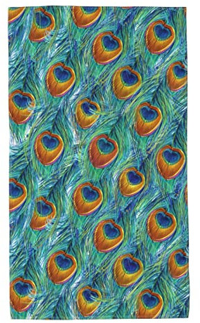 Badetücher Pfauenfeder Gästetücher Leichte Saunatuch Saugfähige Sporthandtuch Für Sport Strand Damen 40X70Cm