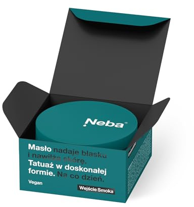 NEBA - Tattoo Butter - för Daglig Vård av Läkta Tatueringar, även för Känslig Hud - med Solrosolja, Vitamin E, Sheasmör - Vegan - Doft - Drakens Inträde - 100 ml