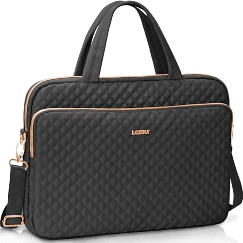 Lausiax Laptop Bag Case for Women Men Messenger Briefcase Bag, 17 17.3 Inch