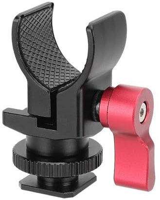 KiBcsLic Blitzschuh-Mikrofonhalter, Mikrofonclip, tragbar, leicht, einfache Installation, Kompaktkamera-Aufsatz, Fotografie-Zubehör