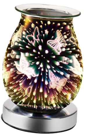 FIXOSHEE Lampe Aromatique Électrique De, Lampe à Parfum sans Flamme, Chauffe-Parfum Stable, Lumière D'aromathérapie LED, Décoration Bureau Et Chambre, Usage Aromathérapie Et Détente