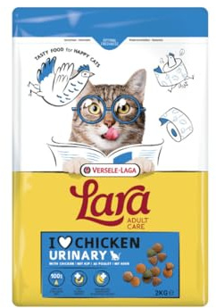 Versele-Laga Lara Adult Cuidado Urinario Pollo | 1,9 kg | Alimento Completo para Gatos | Equilibrio óptimo de proteínas, Grasas, vitaminas y minerales | con espirulina