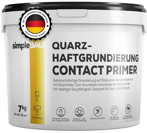 simpleBAU Quarzgrundierung 20kg Haftgrund Beton Fliesen Putz Innen Außen