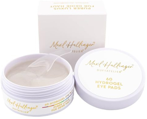 Hallingers Genuss Manufaktur Augenpads Geschenk - 60x Hydropad Eye Patches gegen Augenringe, Maxl Hallinger Hydrogel Eyepads in edler Drehdose Hydrogel Eyepads, Geschenkidee für Frauen Männer