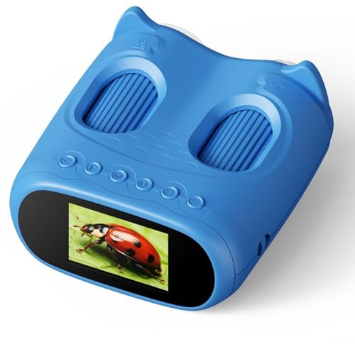 2-in-1 Digitales Mikroskop,1000X Handy Mikroskop Lupe: Digitale Taschenmikroskop mit 8 LED Licht - Wiederaufladbares Tragbares Teleskop, Science draussen ab 3 Jahren(Blau)