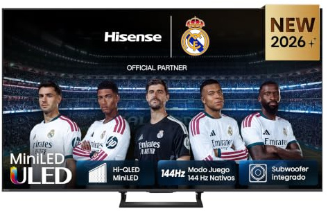 Hisense Smart TV MiniLED 144Hz 65 4K 65U7SE | Dolby Atmos 2.1 By Devialet, Dolby Vision IQ, HDR10+, VIDAA OS, Alexa, lativù 4K, Wifi, BT, Airplay2, 2026 Model