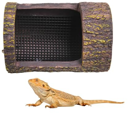 Générique Reptilskål | trädstamformad matbricka med anti-läckage | Hartsskål för reptiler | lämplig för geckos ödlor grodor kameleoner sköldpaddsbägare terrarium