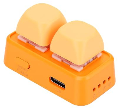 Fabater Télécommande de Page E Book, Mini Clavier 2 Touches, Clavier Bluetooth Page Flipper personnalisé, Copier Coller avec Rétroéclairage RGB