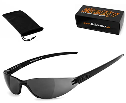 HELLY® - No.1 Bikereyes® | Bikerbrille, Motorradbrille, Motorrad Sonnenbrille | TESTSIEGER*: beschlagfrei, winddicht, bruchsicher | TOP Tragegefühl (smoke [freeway 3.1a])