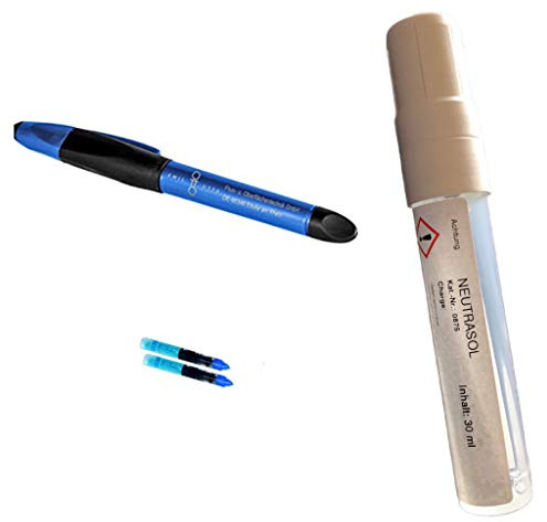 Spezial-Set: Metall-Ätzstift AL (für Aluminium u. Aluminiumlegierungen) mit 2 Minen Art. 860 / Minen ersetzbar/austauschbar +NEUTRASOL im Dispenser (Pen) mit 30 ml Inhalt
