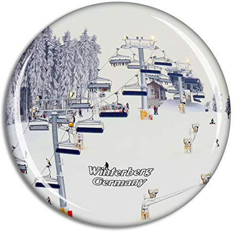 Weekino Winterberg Ski Deutschland Kühlschrankmagnet 3D Kristallglas Touristische Stadtreise Souvenir Collection Geschenk Starker Kühlschrank Aufkleber
