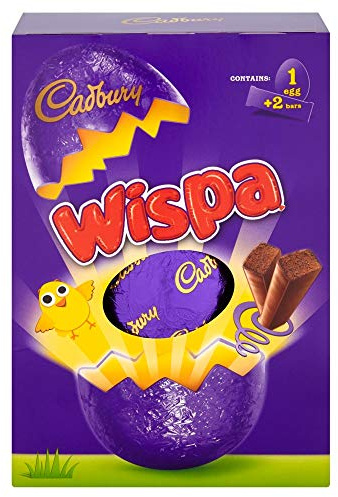 Cadbury Wispa Gold - Uovo di Pasqua al cioccolato, grande, 100 g