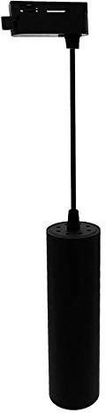 Bill Goff Inc. Faretto Led Pendente, Compatibile con Binario Monofase, Sistema Illumiazione Binario, Lampadina Led GU10 8W non Inclusa, Colore Nero, Luce Cucina, Snack, Tavolo, Bar