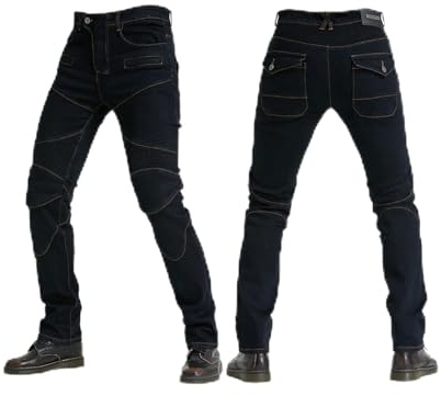 Summer Women's Motorcycle Pants Motorcycle Riding Jeans 3 Types Of Protective Gear 2 Colors 8 Sizes Motorcycle Trousers For Men And Women (Color : Black B, Size : XX-Large)