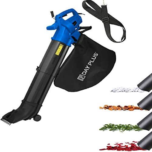 3500W Garden Leaf Blower and Vacuum Shredder, 3 in 1 Leaf Blower - 10:1 Shredding Ratio, Automatic Mulching Compacts Leaves in 35L Collection Bag with 10m Cable,Lightweight Compact for Home Garden Use