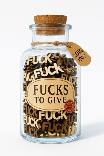7Oz Fucks zu geben, Weihnachtstag Glas von Fucks hölzerne Ausschnitte Brief Stück, lustige Swear Glas für Freund Freund Freund Freunde Ehemann Frau, lustige Geschenke für Geburtstag Weihnachten Urlaub