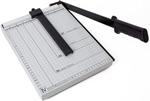 HACSYP papierschneider Tragbarer Papierschneider, A5 A4 Papierschneider Guillotine, Papierschneidebrett mit Rasterlinien, Guillotine Trimmer for Büro/Schule/Heimgebrauch
