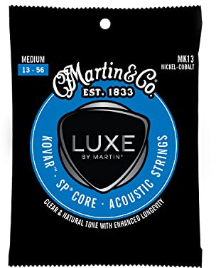 LUXE BY MARTIN® Kovar™ SP® Core gitarrsträngar – medium mätare | nickel-koboltlegeringsomslag med SP-kärna | Lägre spänning, balanserad ton och långvarig prestanda