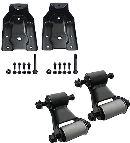 Par de soportes de suspensión de resorte de hoja trasera y kit de grillete 722-032, 722-006 de repuesto para Chevy Silverado GMC Sierra 1500 1999-2015 para Cadillac Escalade/GMC Yukon 2007-2009